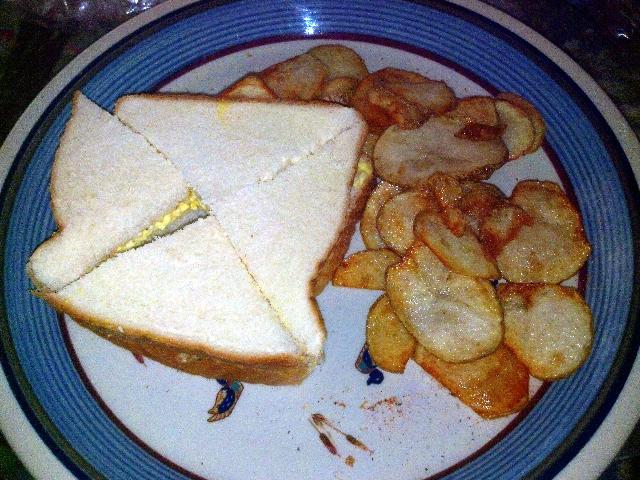 Egg
    salad and chips