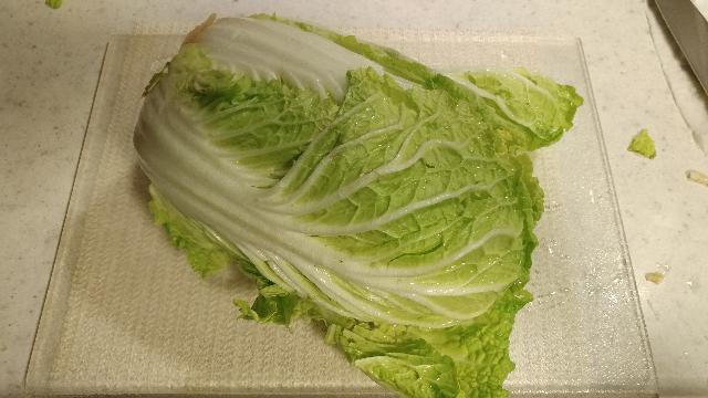 A large head of Napa cabbage